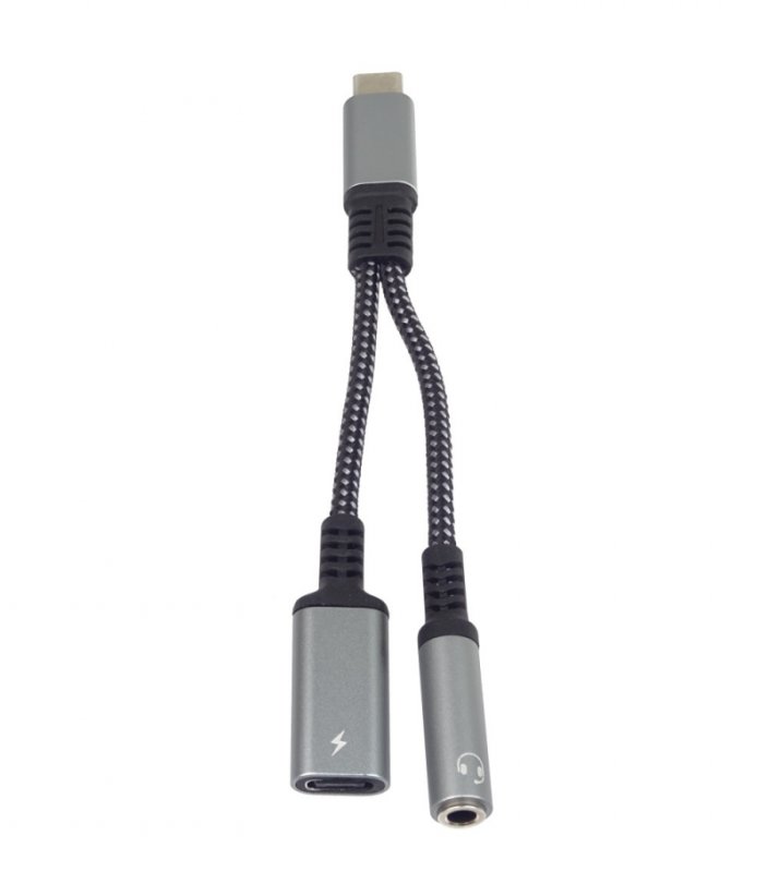 PremiumCord Redukce USB-C / 3,5mm jack s DAC chipem + USB-C pro nabíjení 13cm - obrázek č. 6