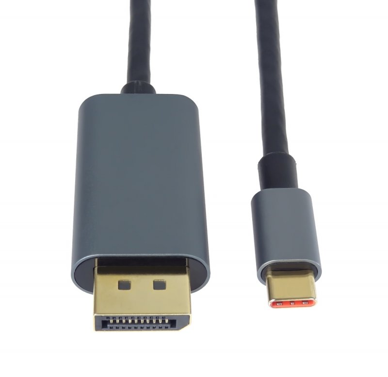 PremiumCord kabel USB-C na DisplayPort DP1.4 8K@60Hz a 4k@120Hz 2m - obrázek č. 1