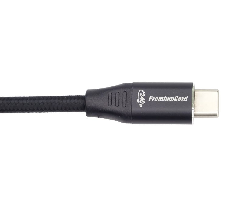 PremiumCord Kabel USB-C M/ M, 240W 480 MBps, 0,5m - obrázek č. 6