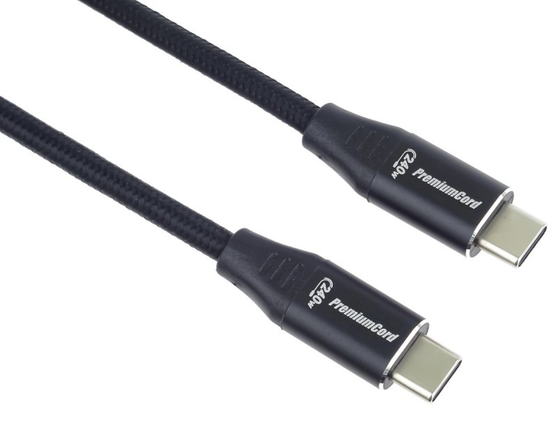 PremiumCord Kabel USB-C M/ M, 240W 480 MBps, 0,5m - obrázek č. 7