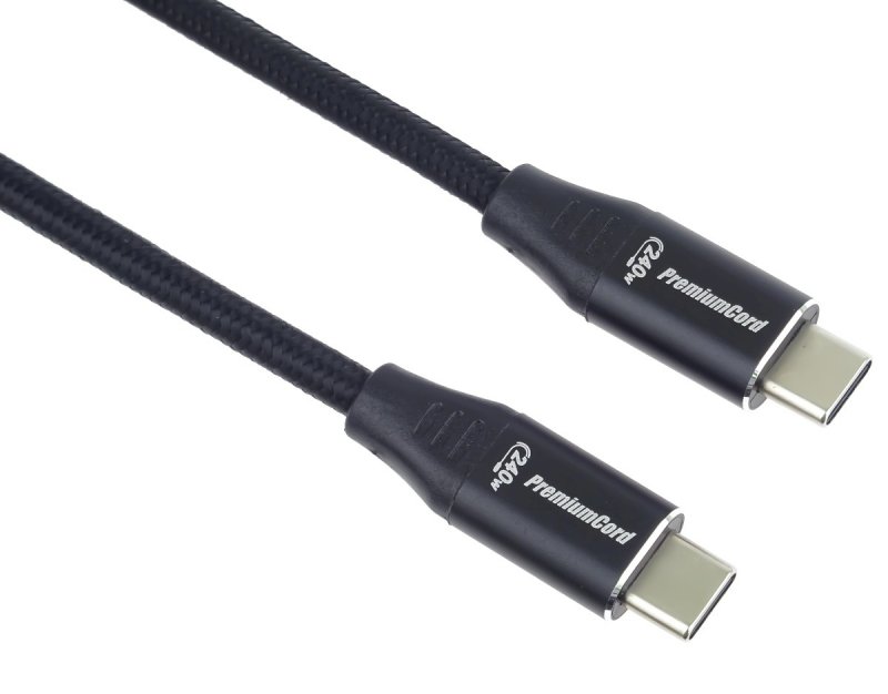 PremiumCord Kabel USB-C M / M, 240W 480 MBps, 0,5m - obrázek č. 7
