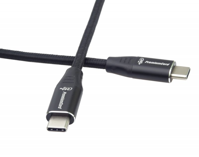 PremiumCord Kabel USB-C M/ M, 240W 480 MBps, 0,5m - obrázek č. 5