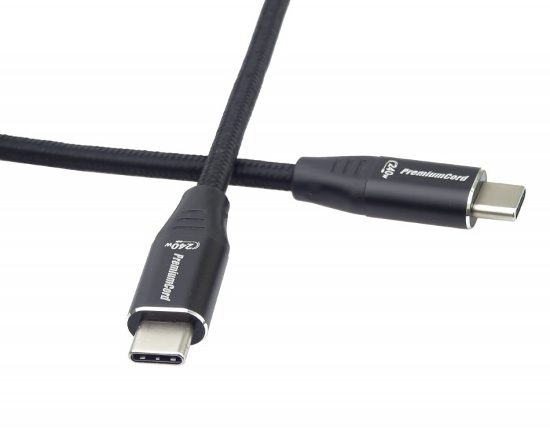 PremiumCord Kabel USB-C M / M, 240W 480 MBps, 0,5m - obrázek č. 5
