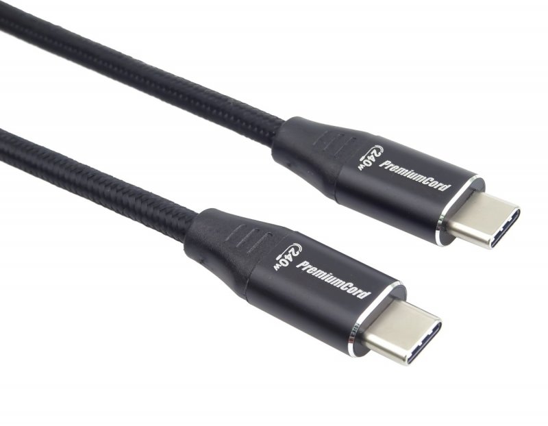 PremiumCord Kabel USB-C M/ M, 240W 480 MBps, 0,5m - obrázek č. 4