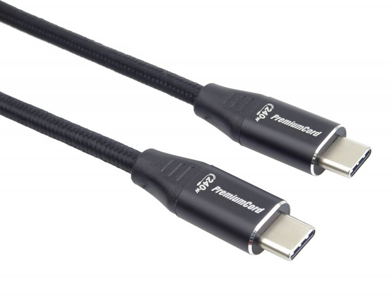PremiumCord Kabel USB-C M / M, 240W 480 MBps, 0,5m - obrázek č. 4
