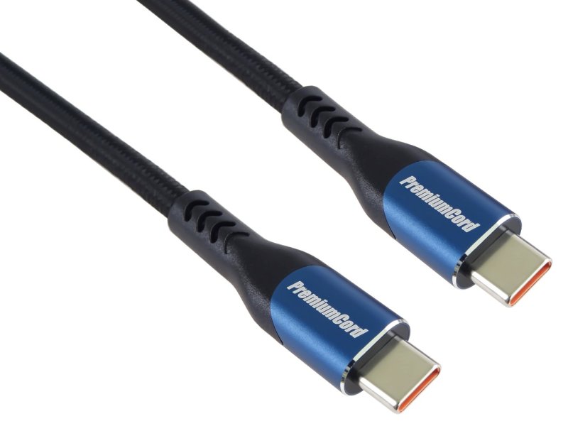 PremiumCord USB-C kabel, 1,5m / 5A / 100W / 20Gbits - obrázek produktu