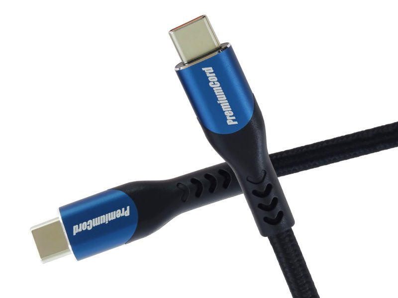 PremiumCord USB-C kabel, 1,5m / 5A / 100W / 20Gbits - obrázek č. 1