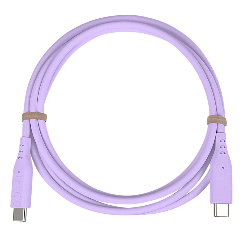 PremiumCord silikonový USB-C 60W, fialový, 1.5m - obrázek č. 1