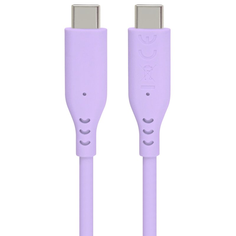 PremiumCord silikonový USB-C 60W, fialový, 1.5m - obrázek produktu