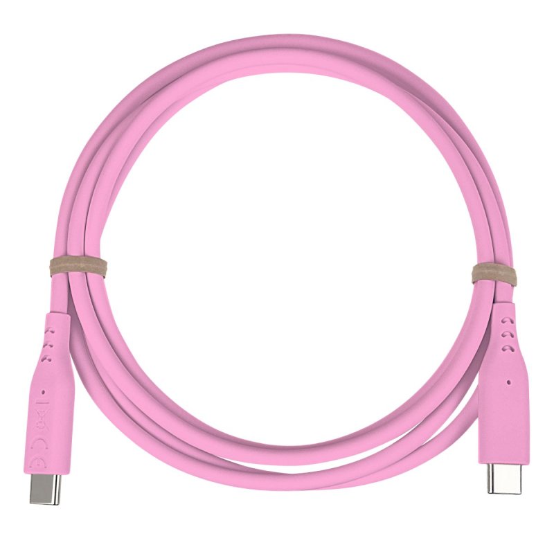 PremiumCord silikonový USB-C 60W, růžový, 1.5m - obrázek č. 1