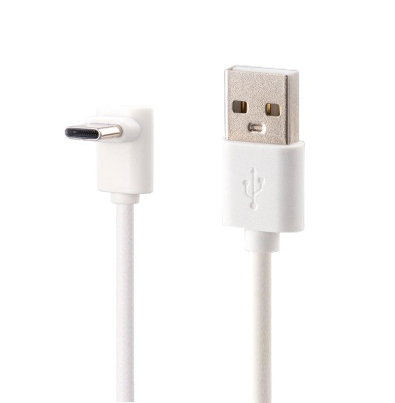 PremiumCord USB C-USB A, zahnutý, bílý, 1m - obrázek produktu