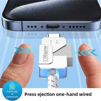 PremiumCord USB-C kabel s tlačítkem pro odpojení - obrázek produktu