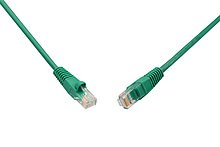 SOLARIX patch kabel CAT5E UTP PVC 3m zelený snag-proof - obrázek produktu