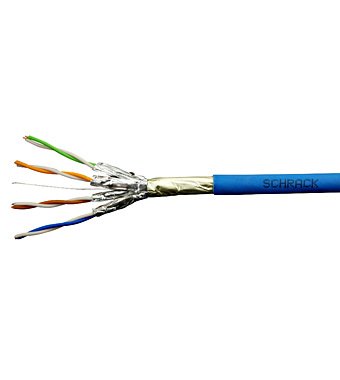 Kabel F/ FTP Cat.6a 500 MHz 4x2xAWG23, LS0H modrý, Dca, 500m - obrázek produktu