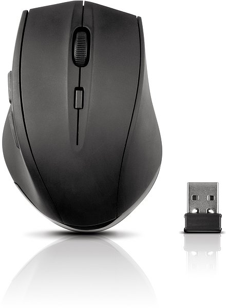 CALADO Silent Mouse/ Ergonomická/ Optická/ Bezdrátová USB/ Černá - obrázek produktu