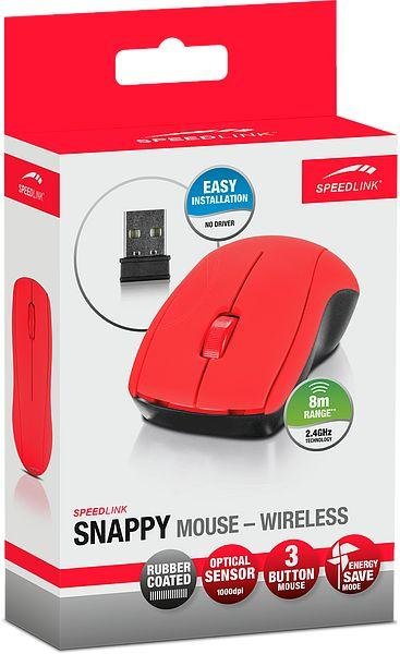 SL-630003-RD SNAPPY Mouse - Wireless USB, red - obrázek č. 1