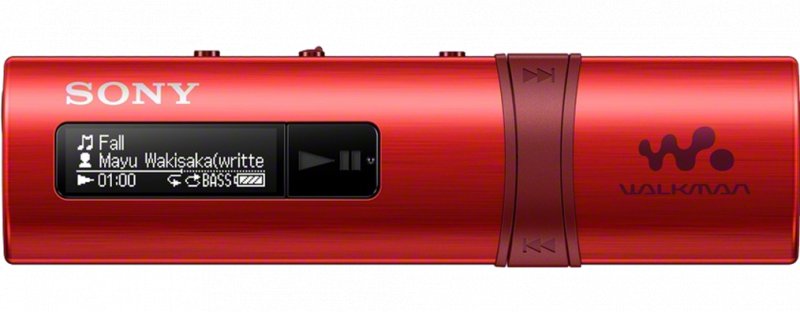 Sony MP3 přehrávač 4GB NWZ-B183F, FM rádio,červený - obrázek produktu