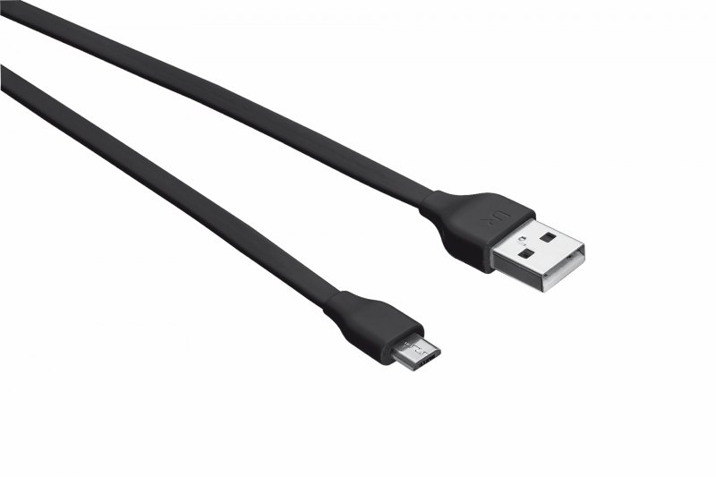 TRUST Flat Micro-USB Cable 1m - black - obrázek produktu