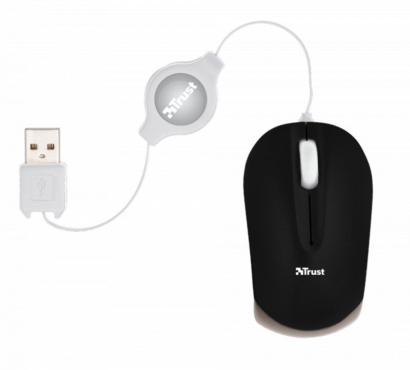 myš TRUST Nanou Micro Mouse - Black, USB - obrázek č. 1