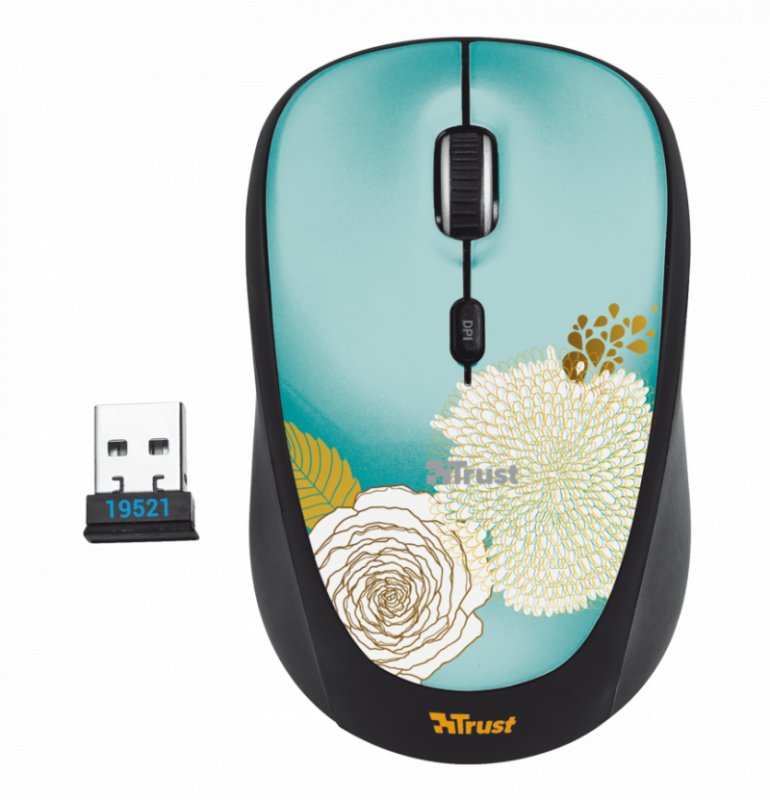 myš TRUST Yvi Wireless Mouse - flower - obrázek č. 1
