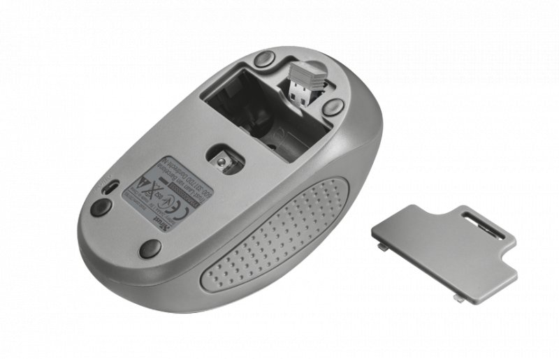 myš TRUST Primo Wireless Mouse - grey - obrázek č. 4