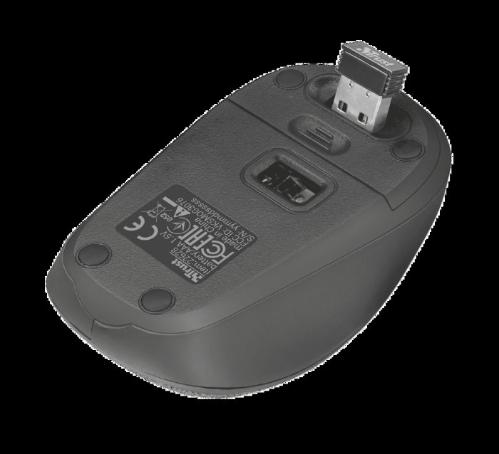 myš TRUST Yvi Fabri Wireless Mouse - black - obrázek č. 1