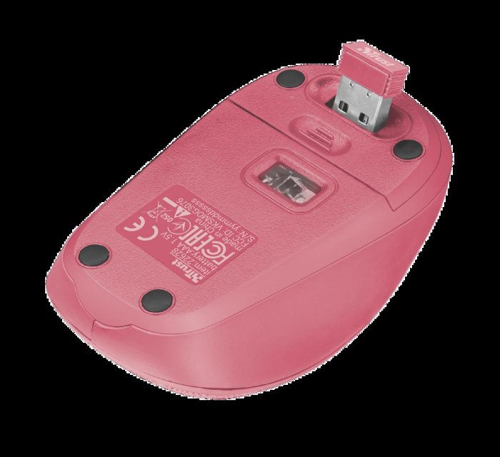 myš TRUST Yvi Fabri Wireless Mouse - pink - obrázek č. 1