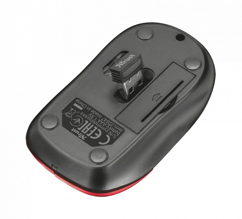 myš TRUST Inu Small Wireless Mouse - red - obrázek č. 3
