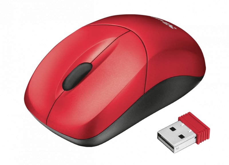 myš TRUST Inu Small Wireless Mouse - red - obrázek produktu