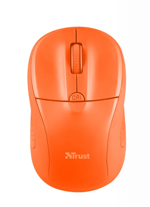 myš TRUST Primo Wireless Mouse - neon orange - obrázek produktu
