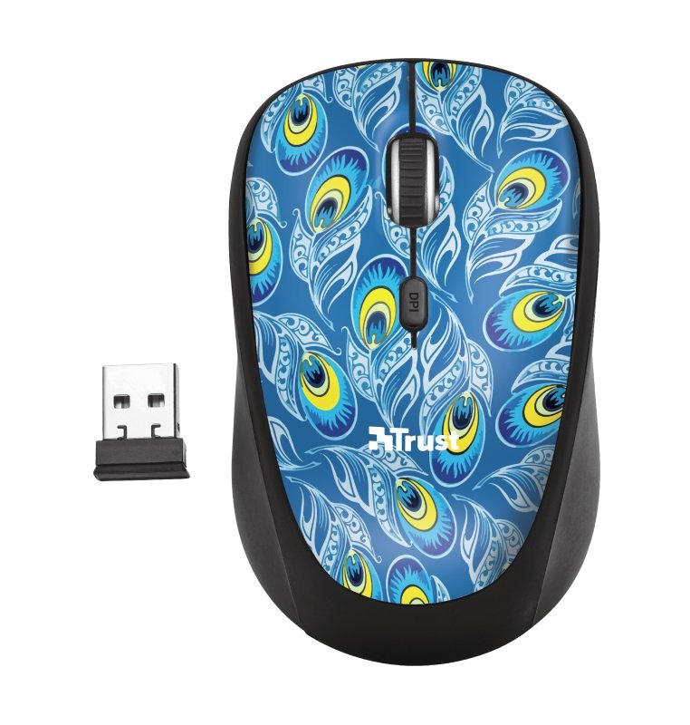 TRUST Yvi Wireless Mouse - Peacock - obrázek produktu