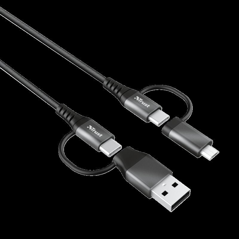 TRUST KEYLA STRONG 4-IN-1 USB CABLE 1M - obrázek produktu