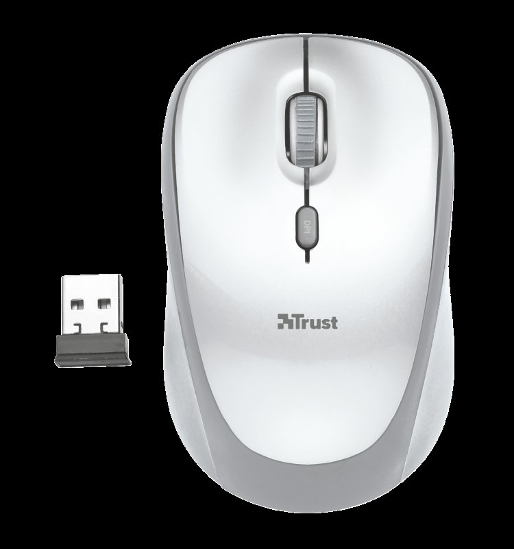 TRUST Yvi Wireless Mouse - white - obrázek č. 1