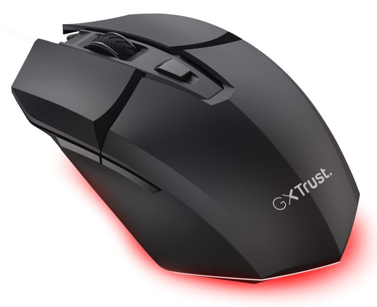 Trust GXT122 FELOX+ / Herní / Optická / Pro praváky / 10 000 DPI / USB+BT / Černá - obrázek č. 1