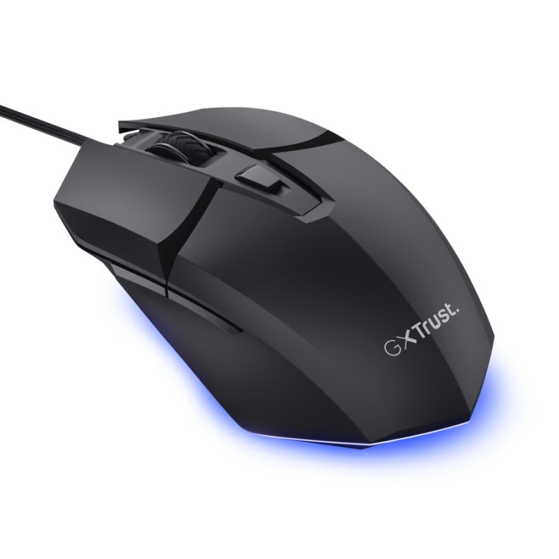 Trust GXT 121 Felox+ / Herní / Optická / Pro praváky / 10 000 DPI / Drátové USB-A / Černá - obrázek č. 1