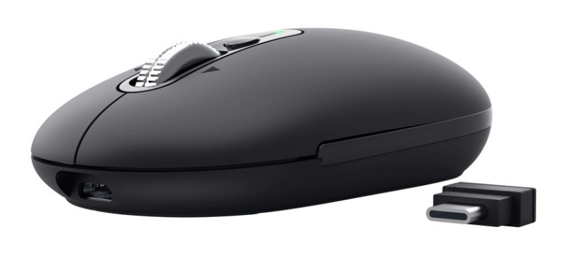 Trust Seron Slim / Kancelářská / Optická / 3 200 DPI / USB+BT / Černá - obrázek produktu
