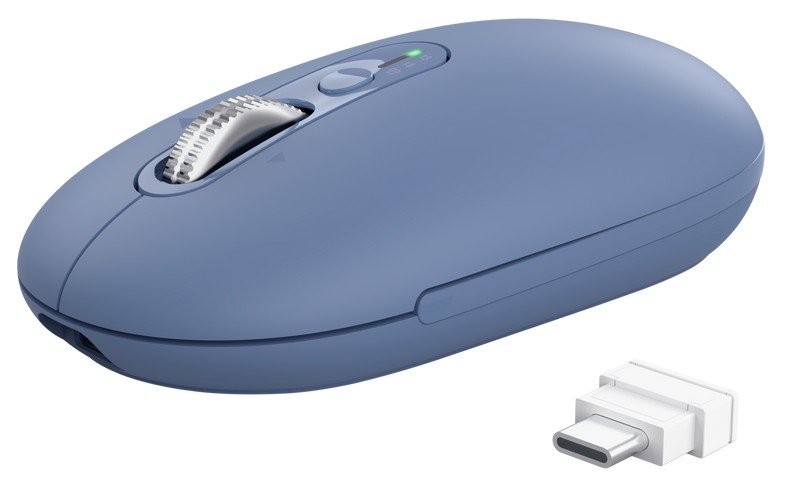 Trust Seron Slim / Kancelářská / Optická / 3 200 DPI / USB+BT / Modrá - obrázek produktu