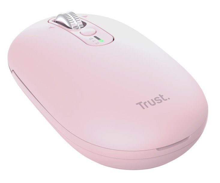 Trust Seron Slim / Kancelářská / Optická / 3 200 DPI / USB+BT / Růžová - obrázek č. 2
