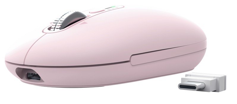 Trust Seron Slim / Kancelářská / Optická / 3 200 DPI / USB+BT / Růžová - obrázek produktu