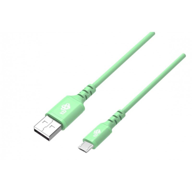 TB Micro USB cable 1 m silicone green - obrázek produktu