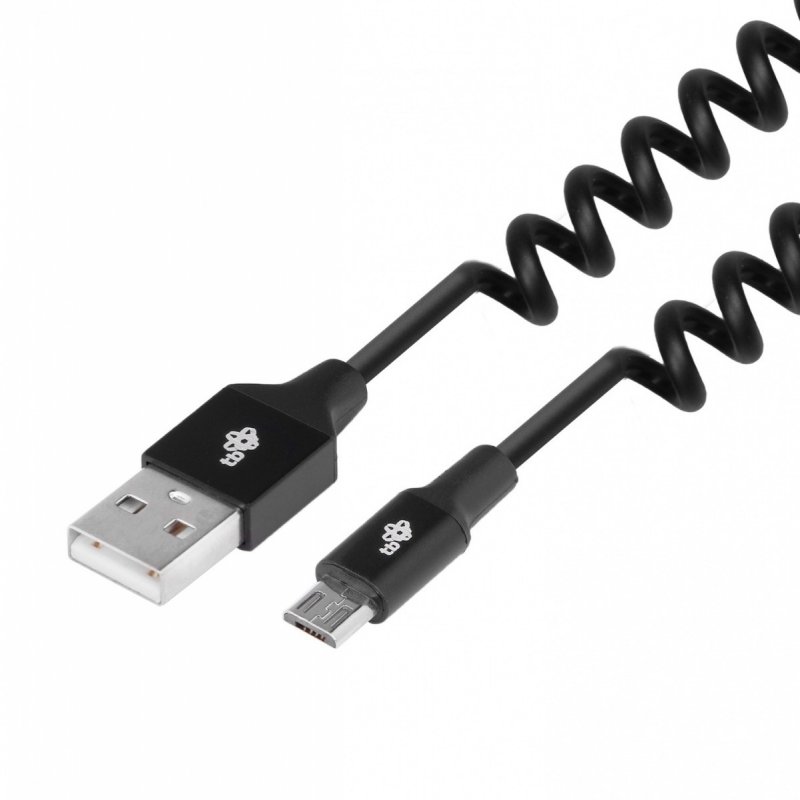 TB Touch USB - Micro USB cable coiled 1m, black - obrázek produktu