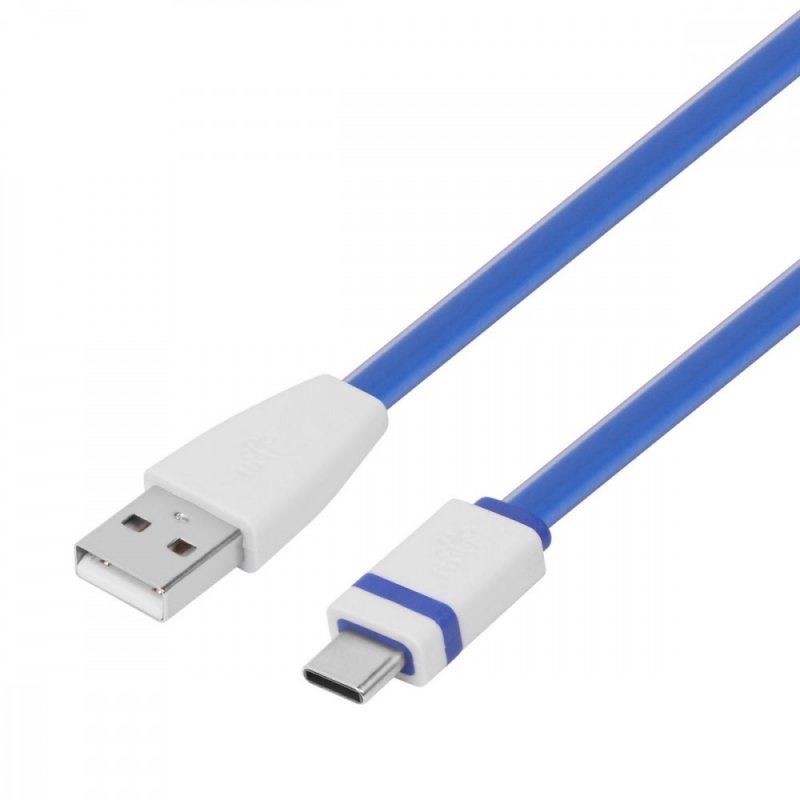 TB Touch USB-C/ USB-A plochý kabel, 1m, modrý - obrázek produktu