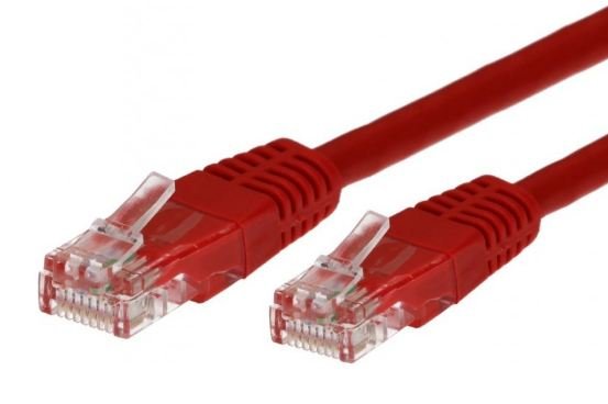 TB Touch Patch kabel, UTP, RJ45, cat5e, 0,5m, červený - obrázek produktu