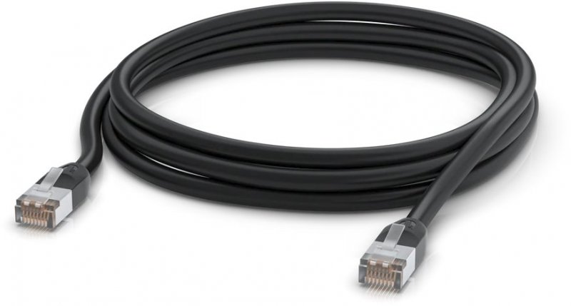 Ubiquiti UACC-Cable-Patch-Outdoor-3M-BK, Venkovní UniFi patch kabel, 3m, Cat5e, černý - obrázek produktu