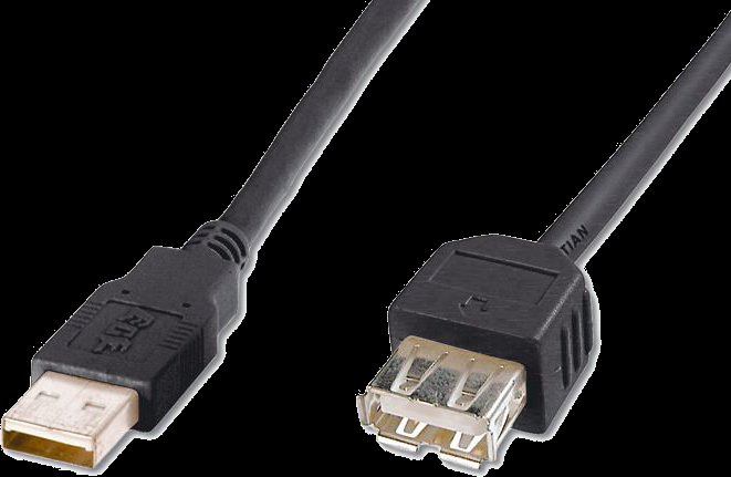 Kabel USB prodlužovací A-A, 2 m, černý - obrázek produktu