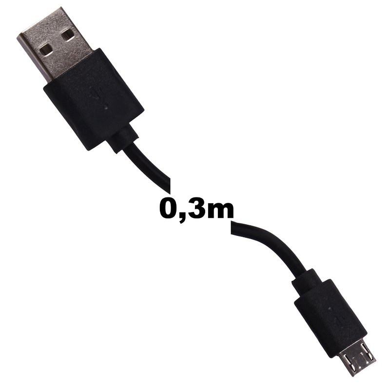 WE Datový kabel micro USB 30cm černý - obrázek č. 3