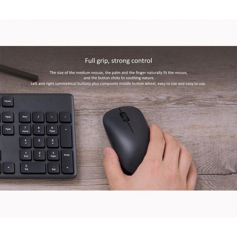 Xiaomi Wirelles Mouse Lite/ Kancelářská/ Optická/ Bezdrátová USB/ Černá - obrázek č. 5