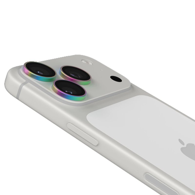 Glass Elite Anti-Reflective Camera Rings for Apple iPhone 18 Pro Max  /  18 Pro - Iridescent - obrázek produktu