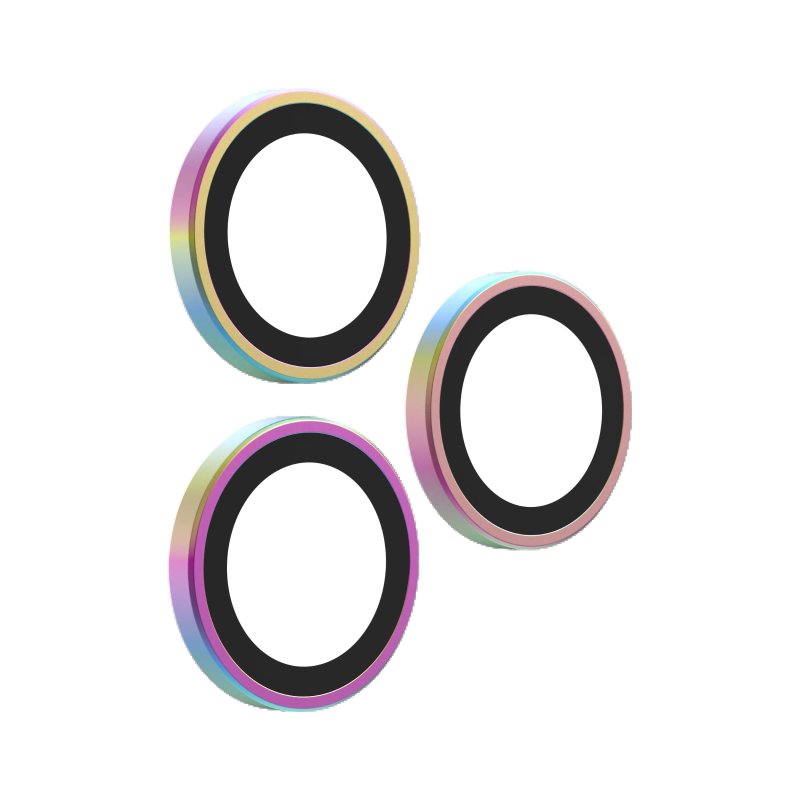 Glass Elite Anti-Reflective Camera Rings for Apple iPhone 18 Pro Max  /  18 Pro - Iridescent - obrázek č. 1