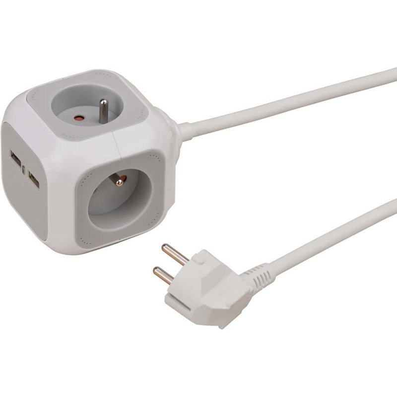 ALEA-Power USB-nabíječka Plug Block 4-cestný 1,40 m H05VV-F 3G1.5 TYPE E 1150101 - obrázek produktu